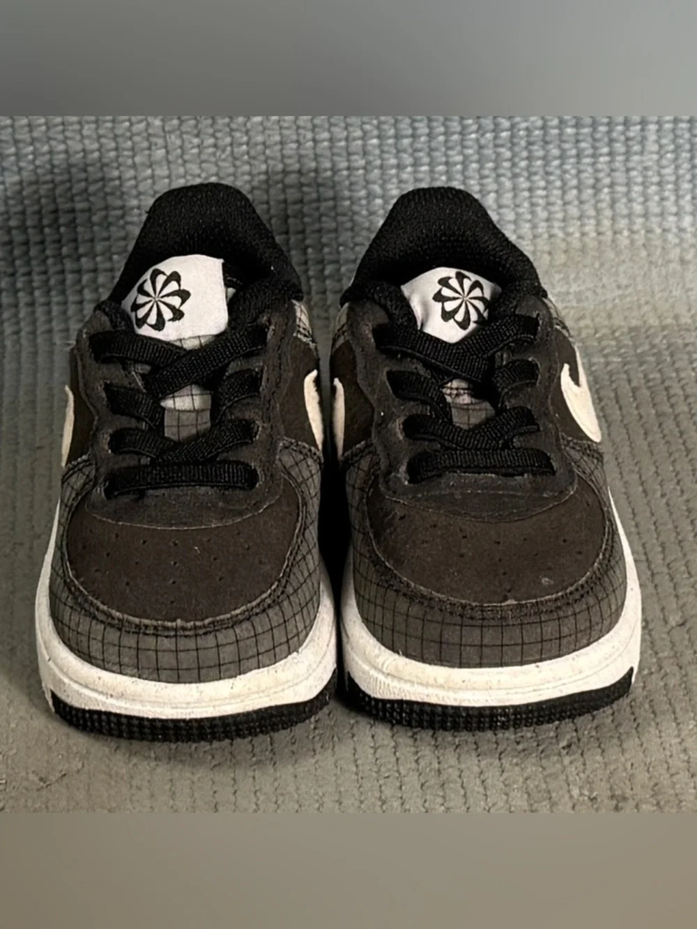 Nike Air Force 1‎ Crater (TD) Black Volt Shoes DH4089-001 Toddler Size 5C